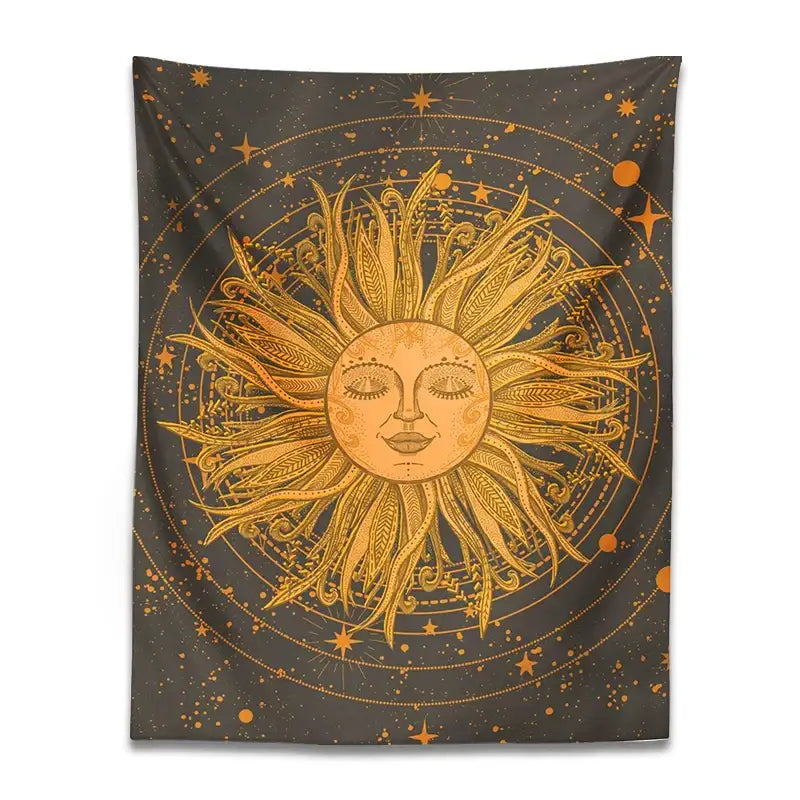 Retro Celestial Tapestry Art