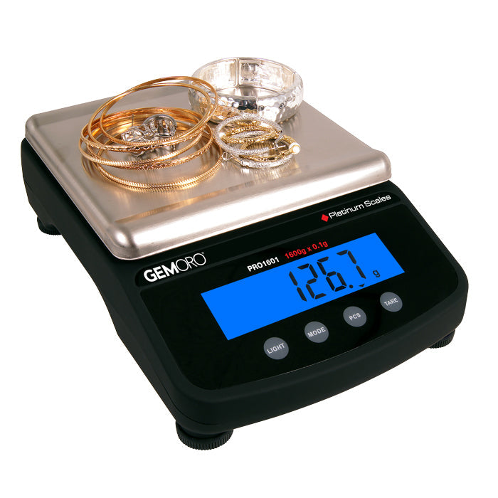 Professional Digital Scale KG, G, 1600g x 0.1g - GEMORO PRO1601