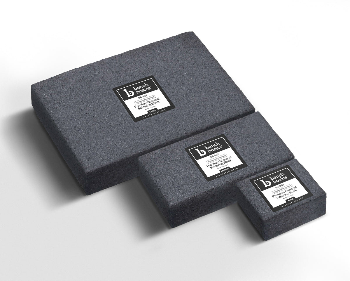 Hardened Charcoal Soldering Block, Compressed, European