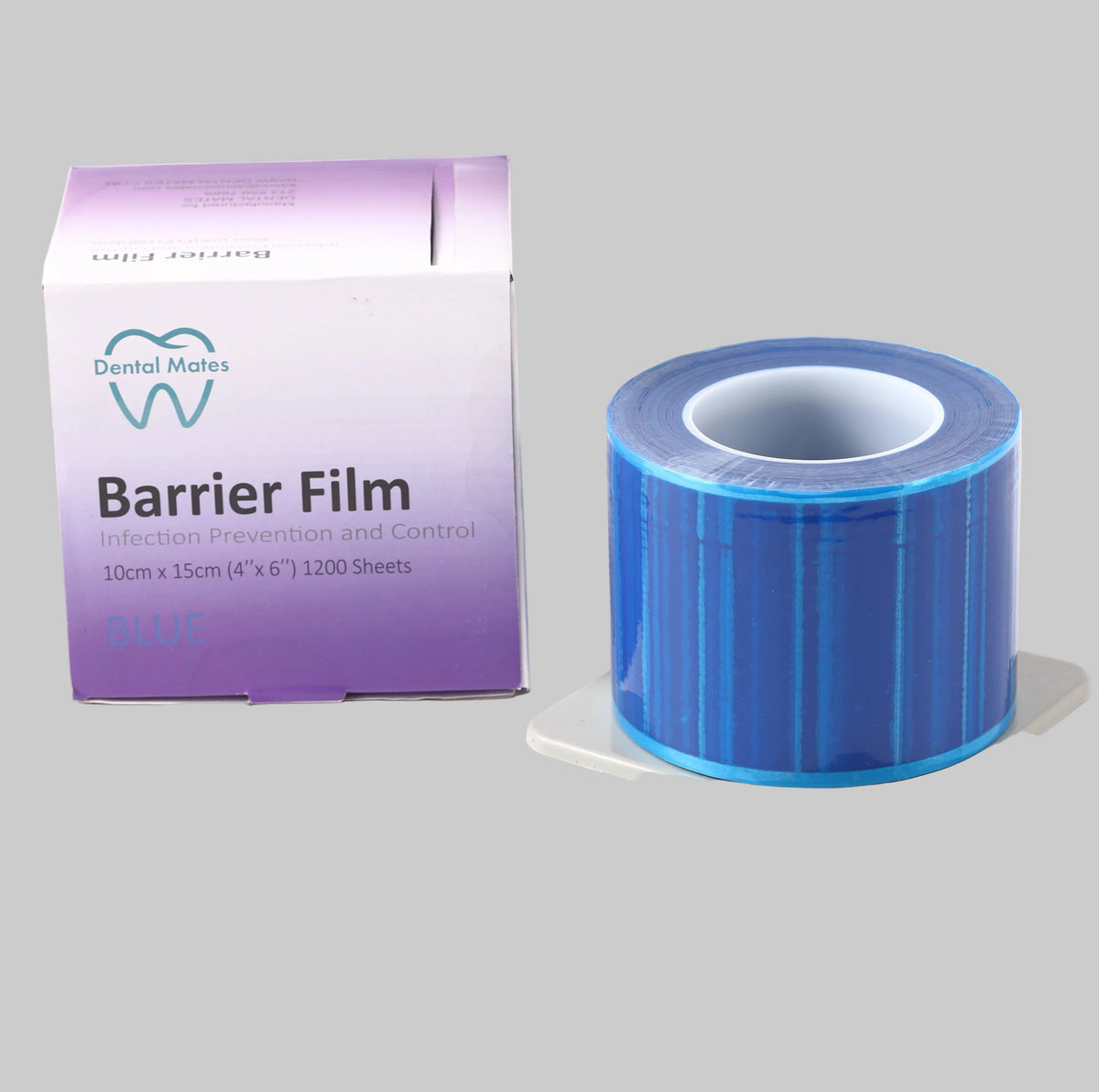 Dental Barrier Film 4" × 6" — Blue or Clear, 1,200 Sheets per Roll