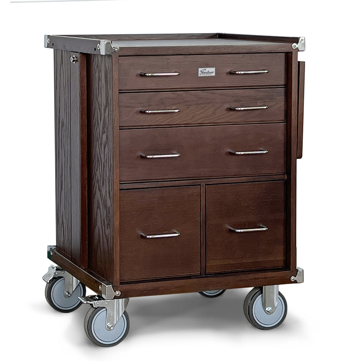 Dark Oak 5-Drawer Roller Cabinet GI-R20-D - Gerstner International