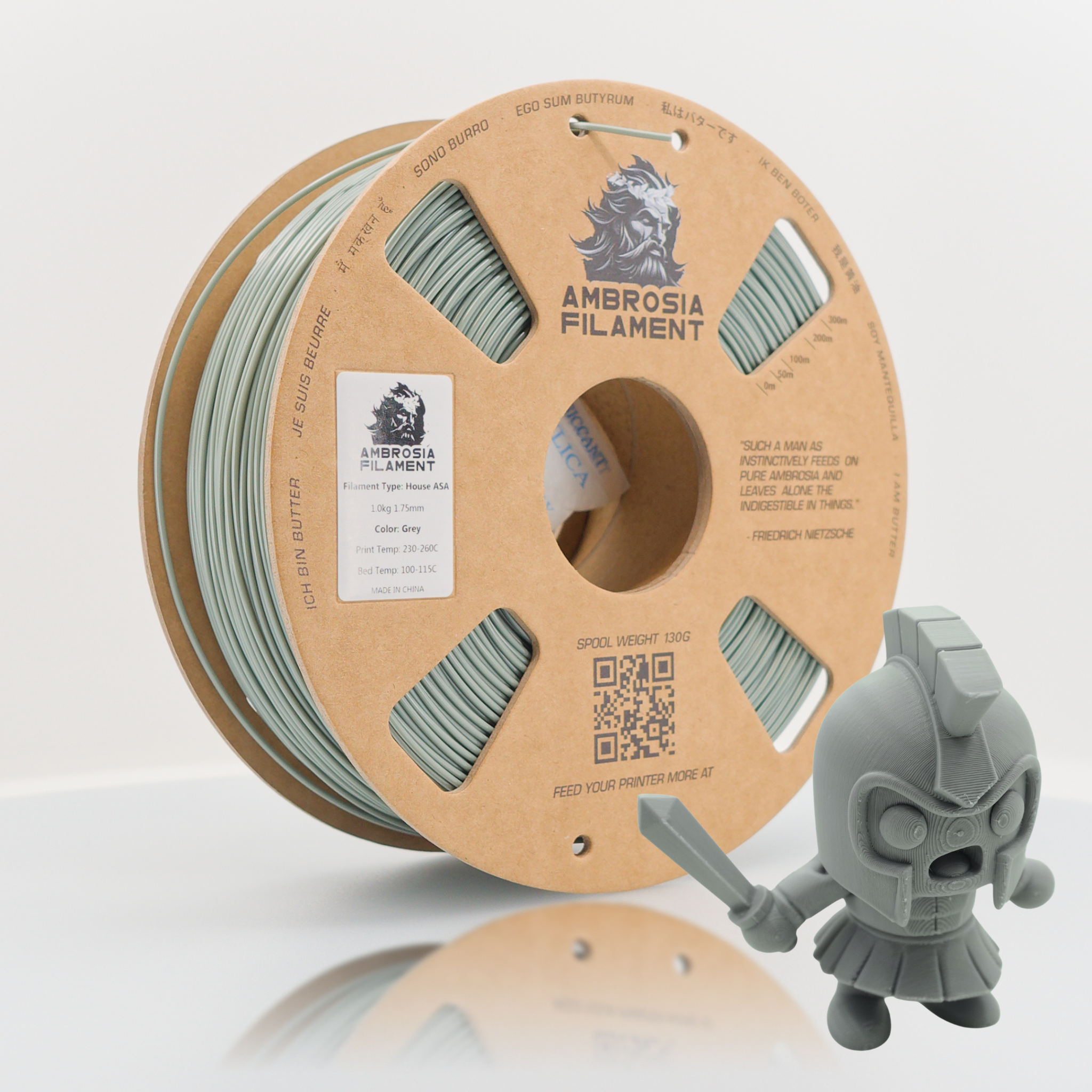 AMBROSIA ASA Filament of the Gods - 1KG Bambu AMS Friendly Cardboard Spools Premium 3D Printing Filament House ASA
