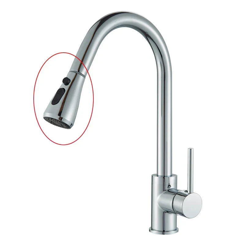 Gold Brass Rotatable Mixer Kitchen Faucet