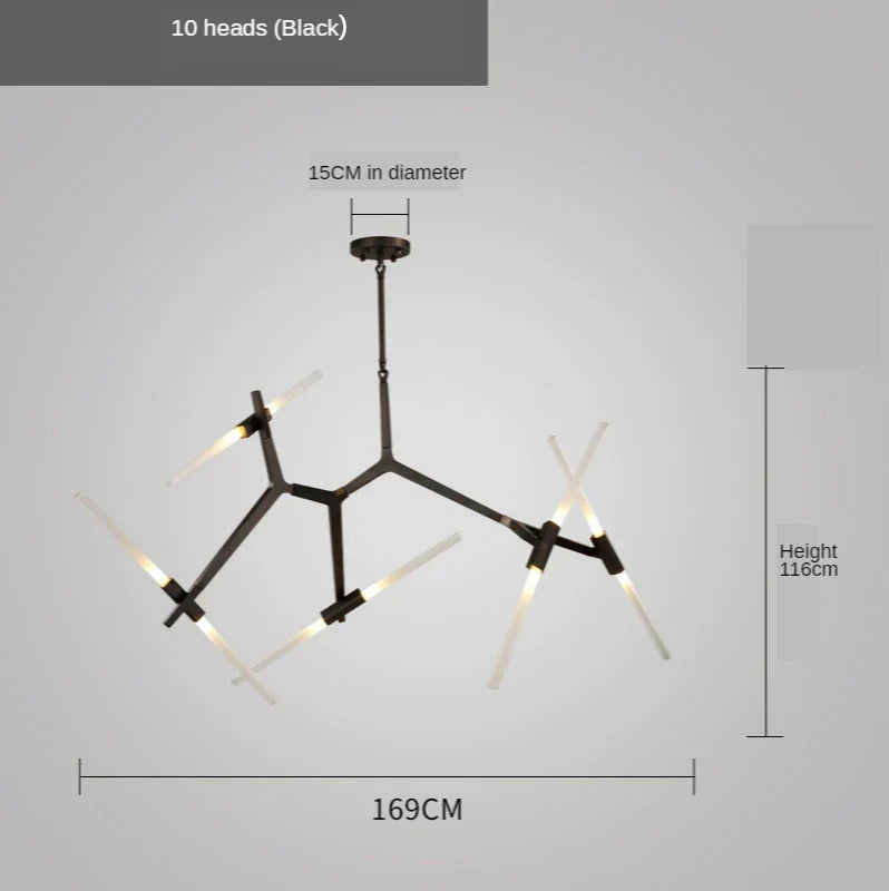 Gold Nordic Chandelier Light