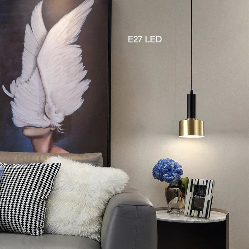 Gold Nordic Pendant Light Round 3-Head Design