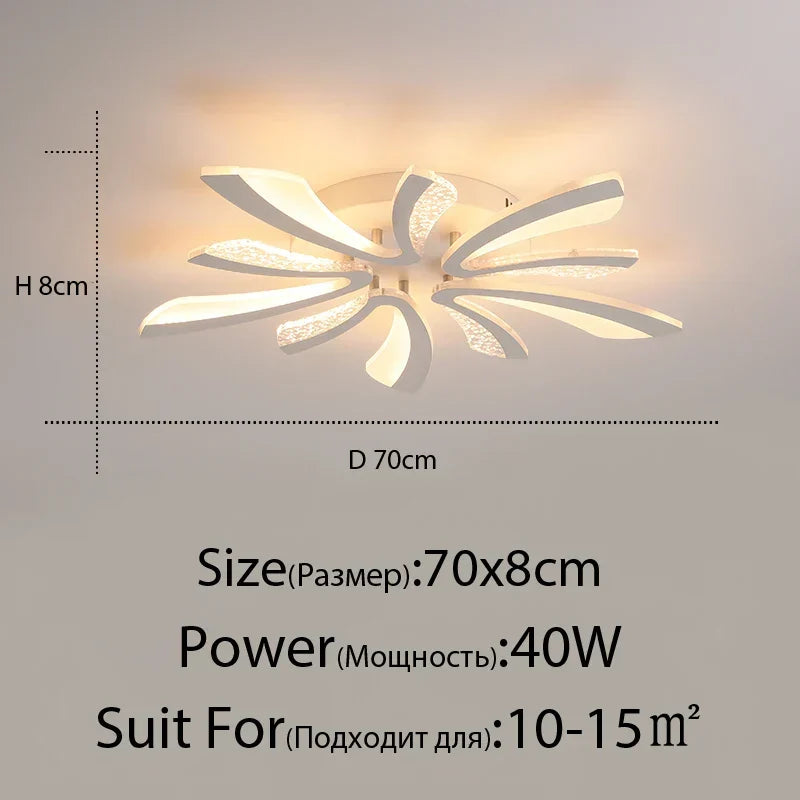 White Black LED Chandelier