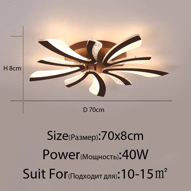 White Black LED Chandelier