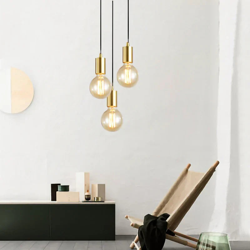 Gold LED Chandelier For Bedroom Or Study