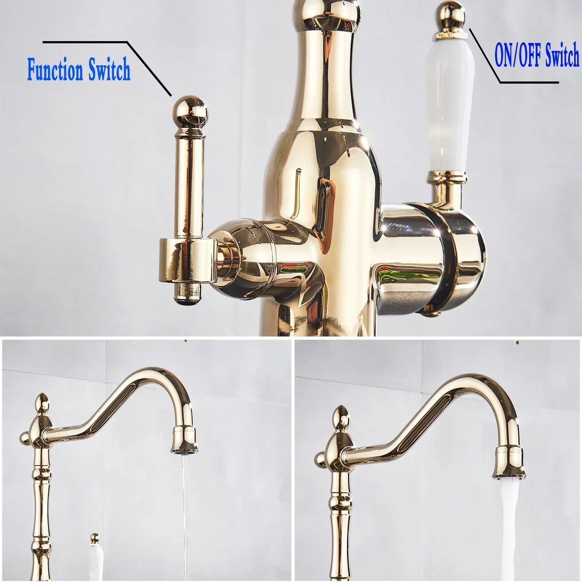 Gold Filter Kitchen Faucet