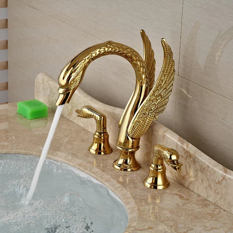 Brass Swan Bathtub Faucet