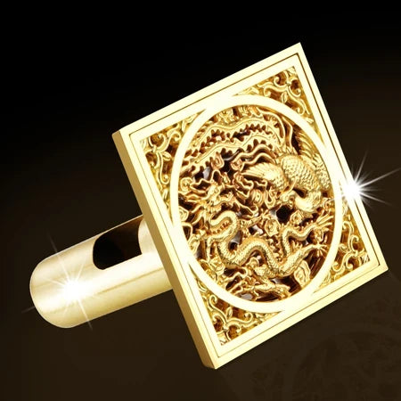 Gold Square Shower Drain Stainless Steel Gravity Flush
