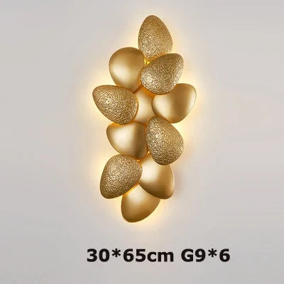 Gold LED Wall Sconce Iron Hallway Design