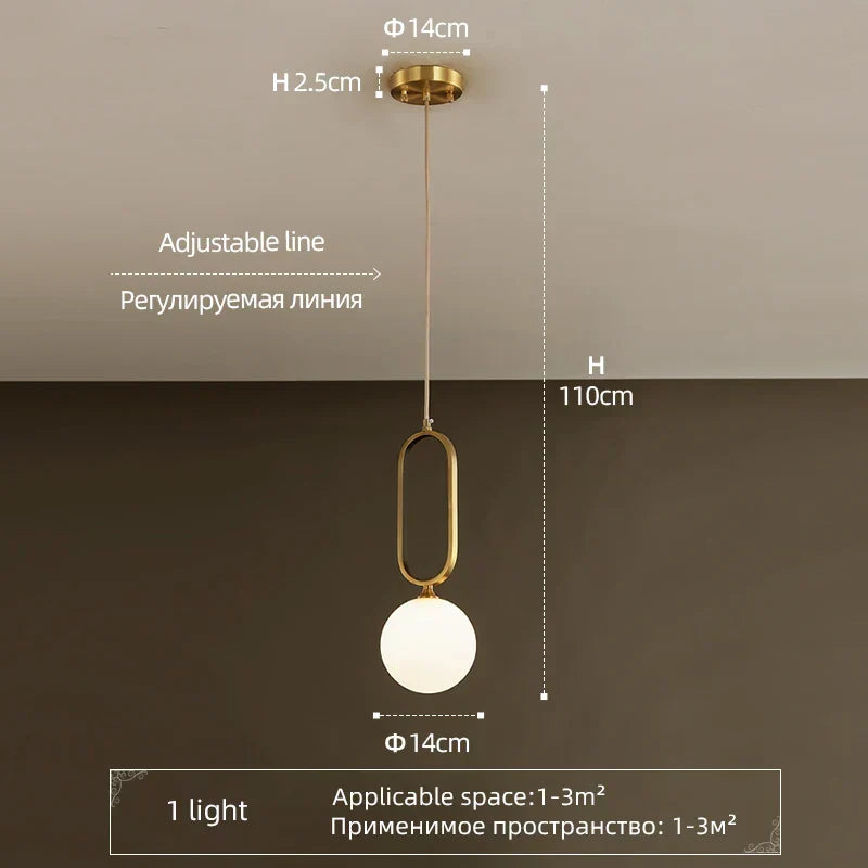 Luxury Glass Pendant Light