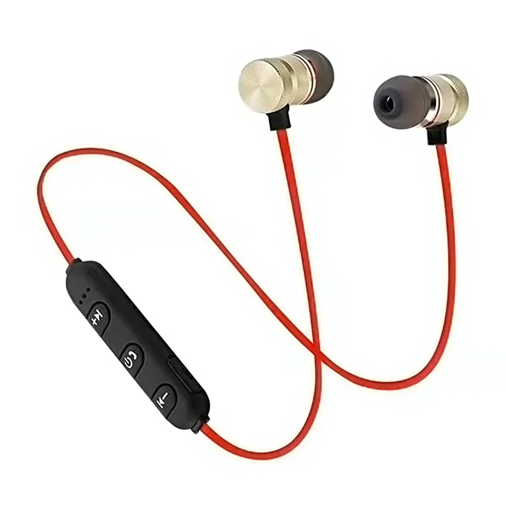 Wireless earphones Neckband Magnetic Sports 4.1 Bluetooth Earphone Stereo Earbuds Music Metal Headphones With Mic For All Phones