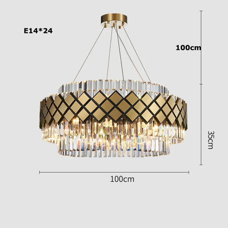 Art Deco Crystal Chandelier