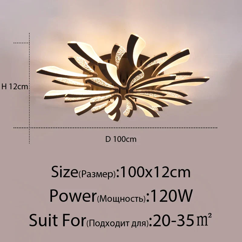 White Black LED Chandelier