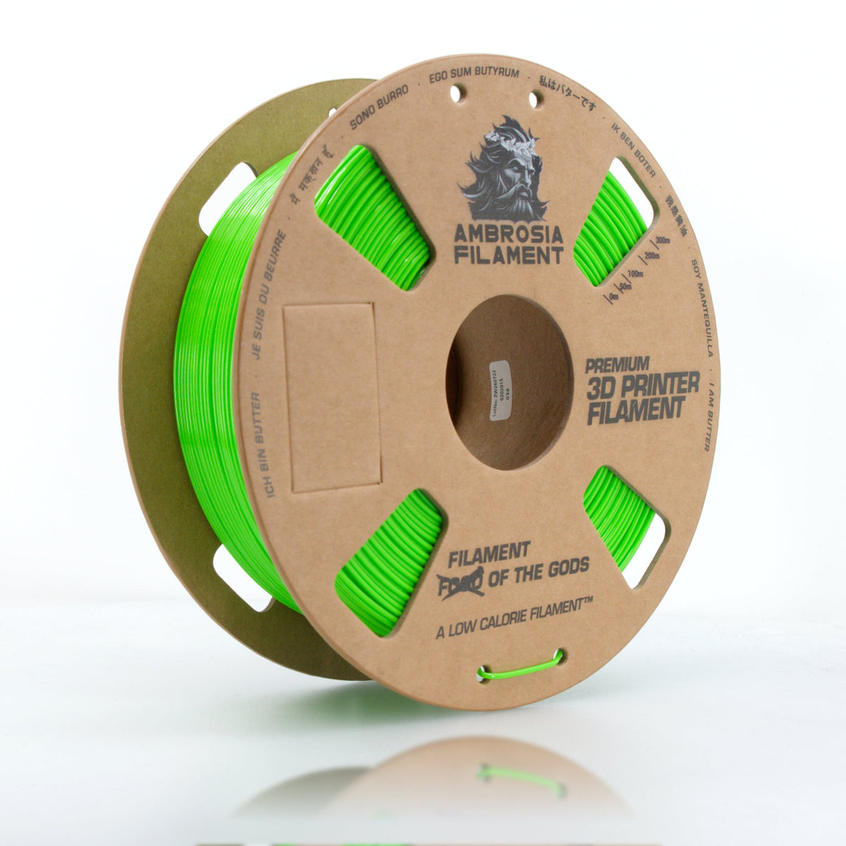 AMBROSIA PETG Filament of the Gods - 1KG Bambu AMS Friendly Cardboard Spools Premium 3D Printing Filament