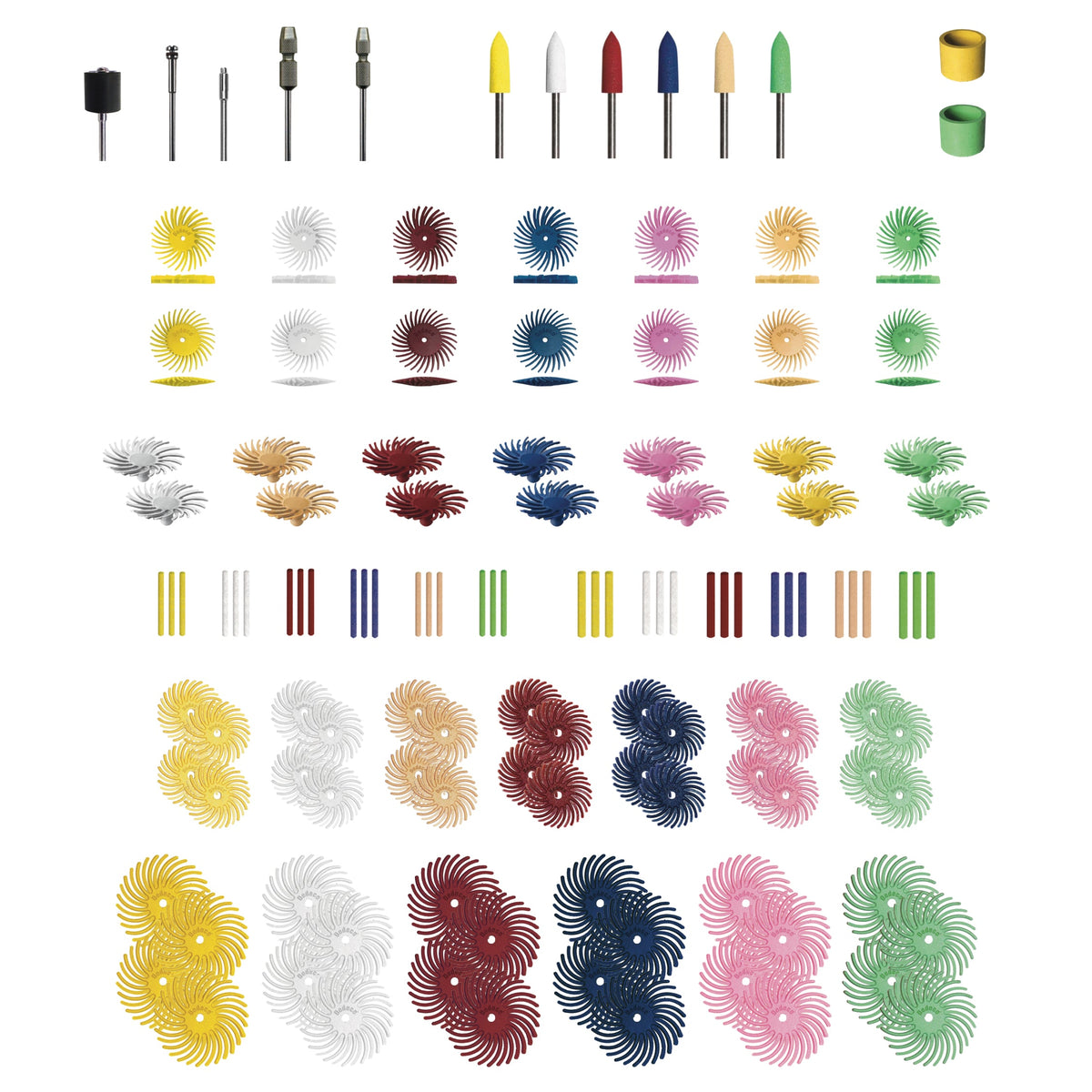 Master Polishing Kit w/ Mandrels & Organizing Case (133 Piece)