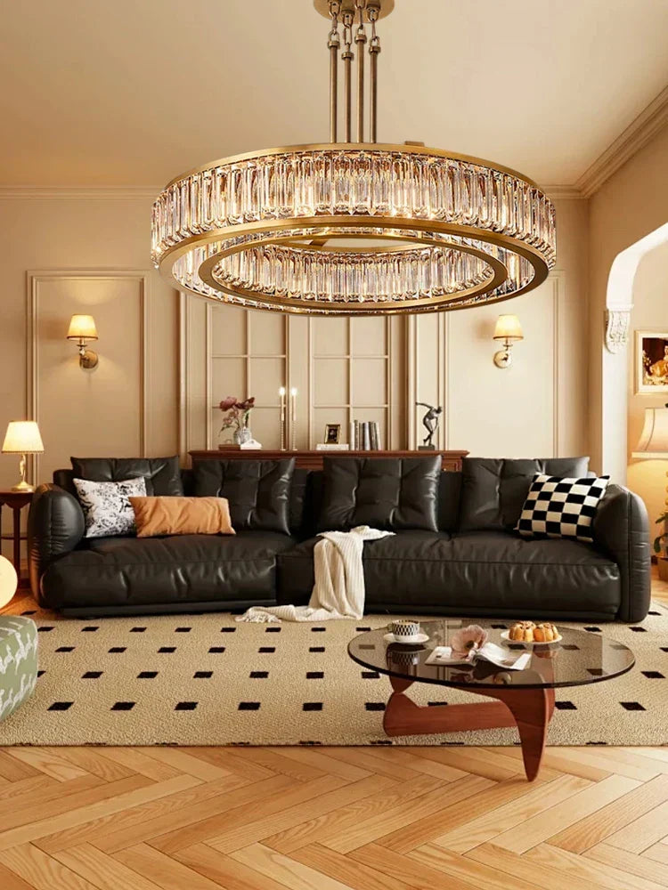 Gold Crystal LED Light Chandelier