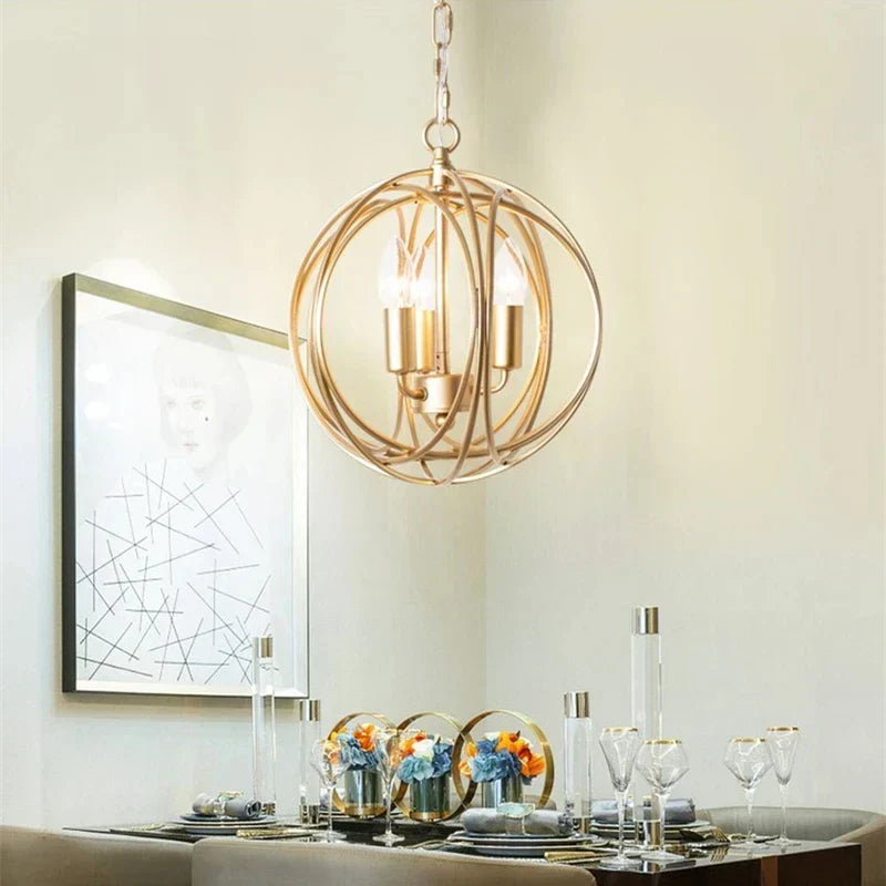 Gold Crystal Ring Chandelier D40cm Quality