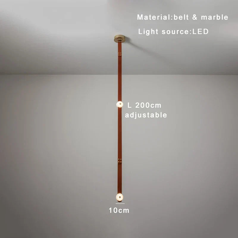Leather Marble Ceiling Light