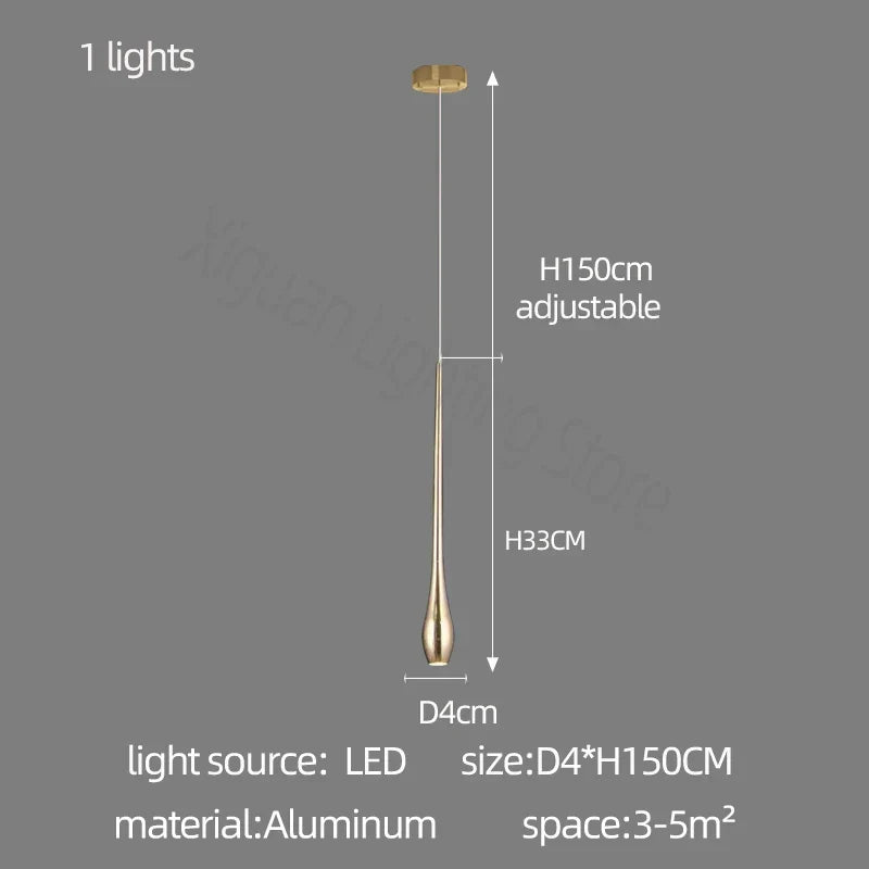 Gold Duplex LED Chandelier 12-Light Staircase