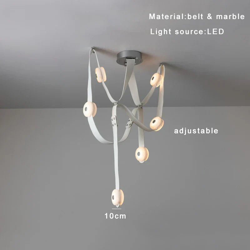 Leather Marble Dimmable Pendant