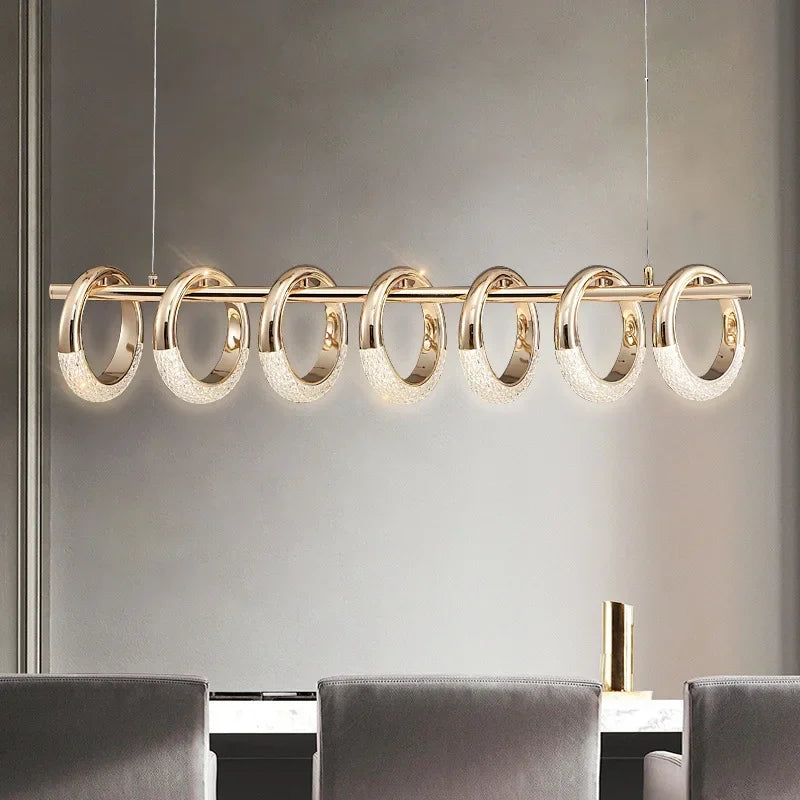 Gold Circle Ring Chandelier
