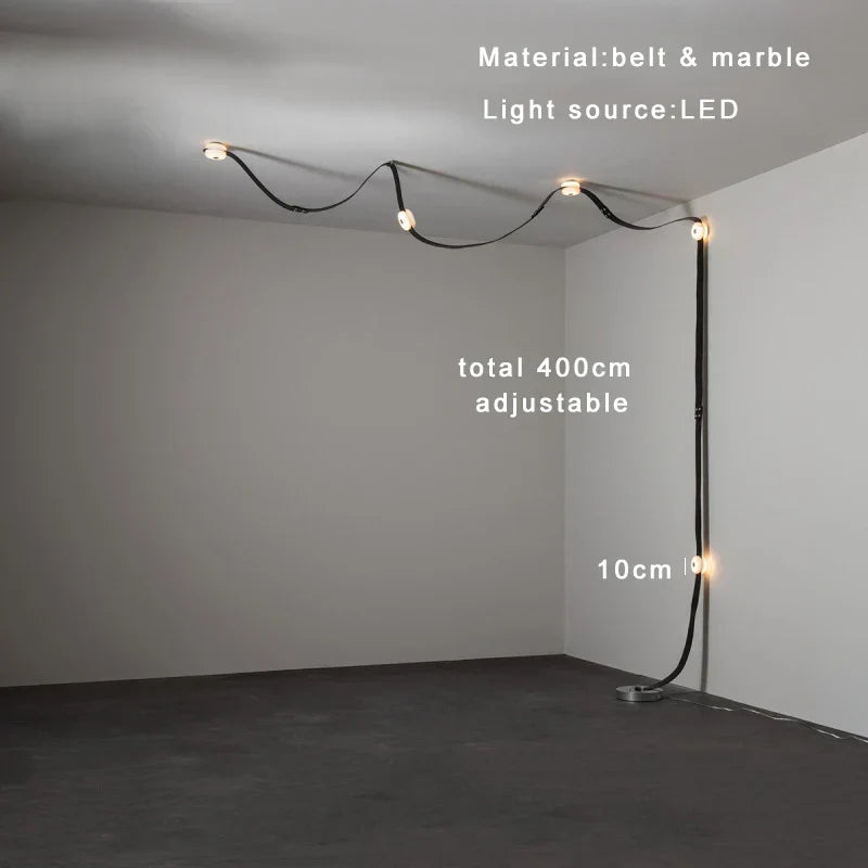 Leather Marble Ceiling Light