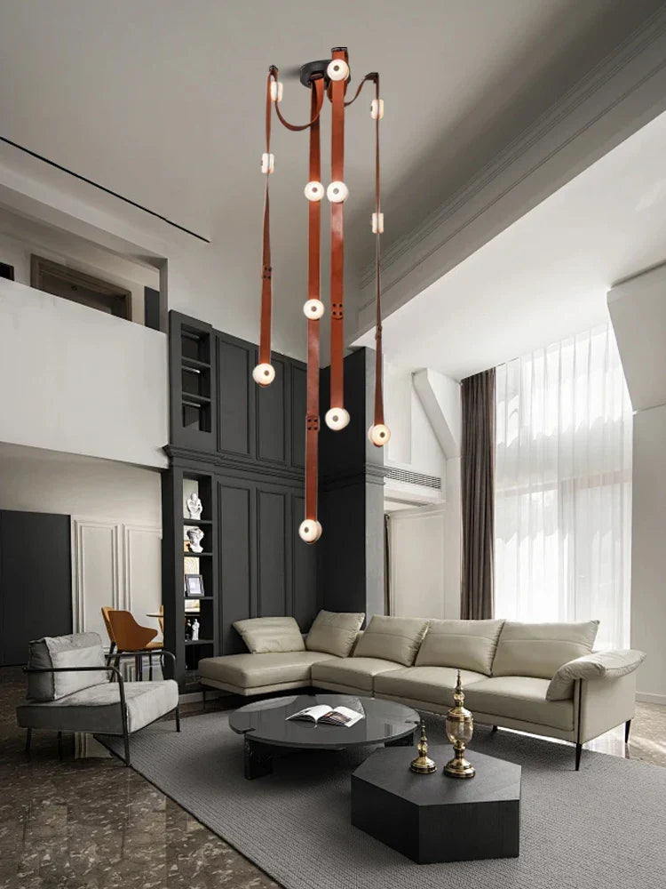 Leather Marble Ceiling Light