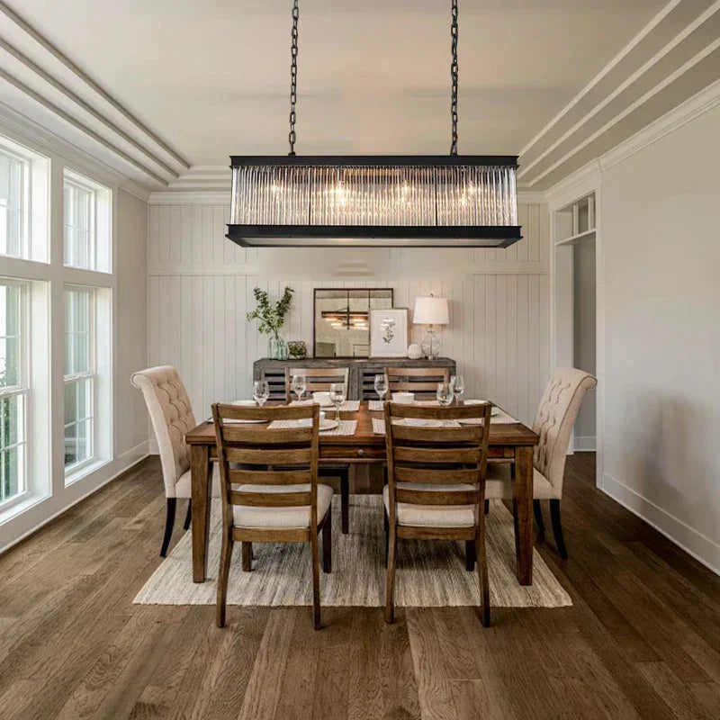 Glass Rectangle Pendant Light