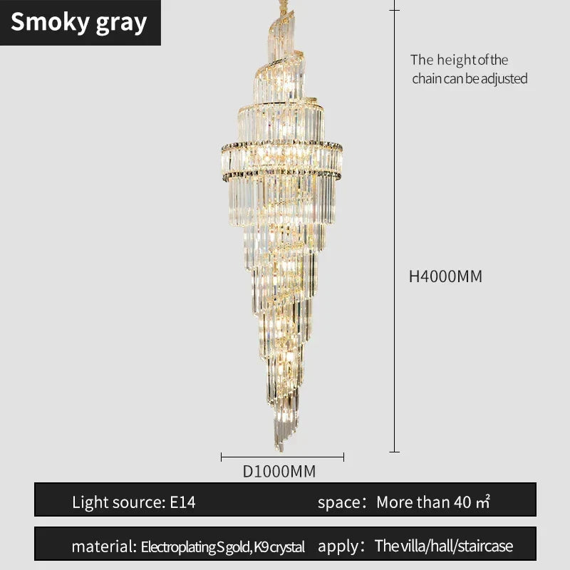 Deluxe Crystal Pendant Chandelier