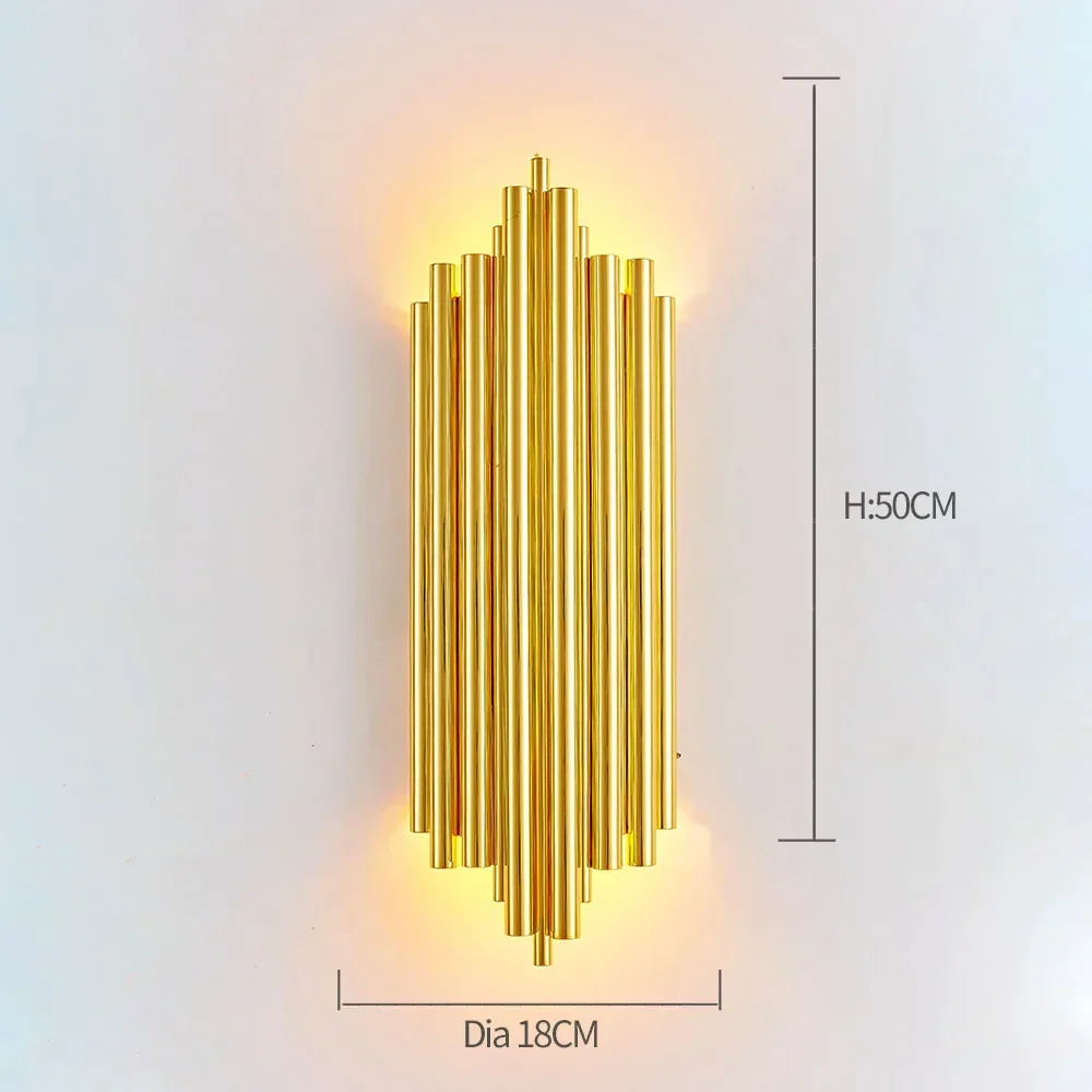 Gold Crystal LED Sconce WG610 Large Design