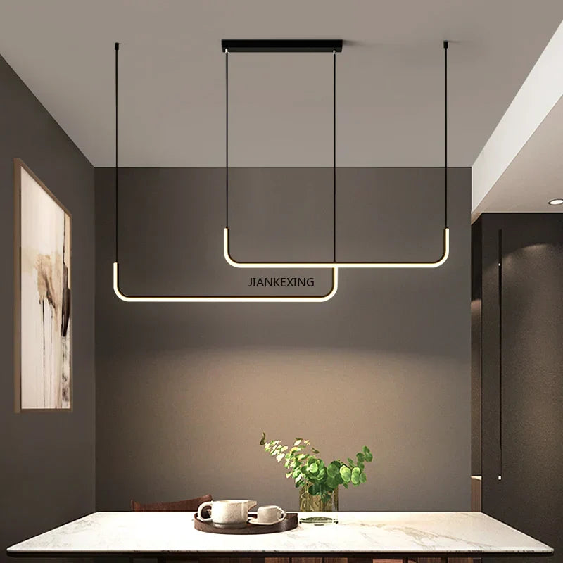 Black Gold Dimmable Chandelier