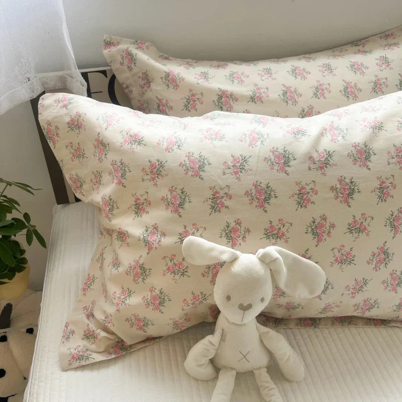 Floral Cotton Pillowcase Set