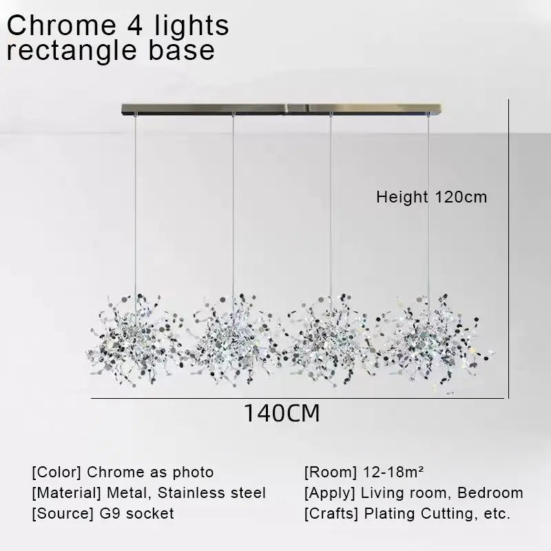 Gold 60cm 3-Light LED Pendant Light