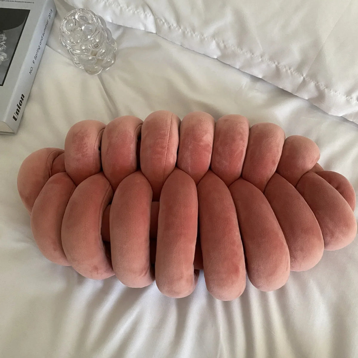 Green Knot Plush Pillow