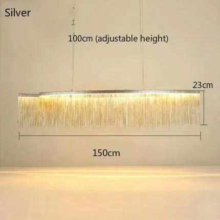 Gold Chain LED Chandelier