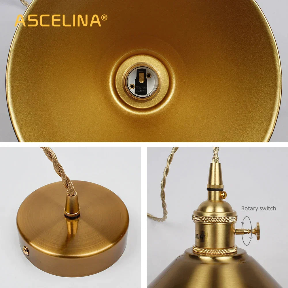 Vintage Gold Pendant Light