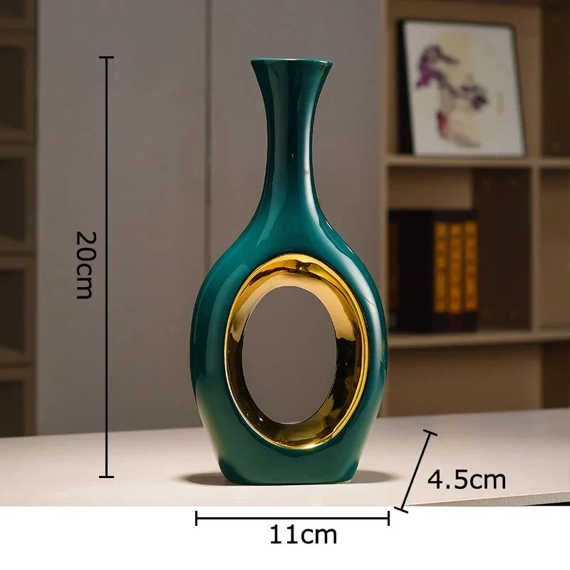Gold Ceramic Table Vase