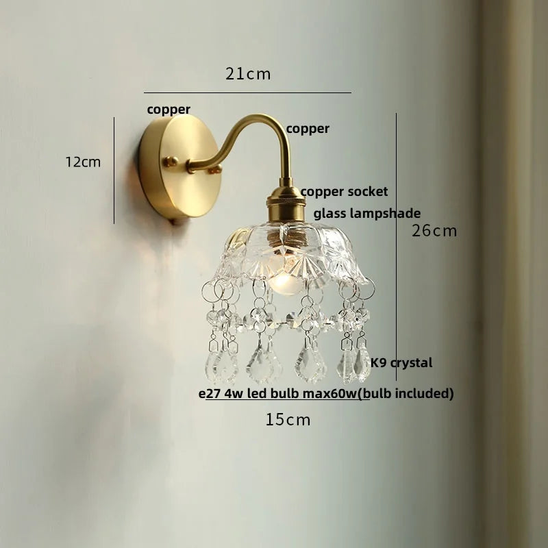 Green Glass Wall Light