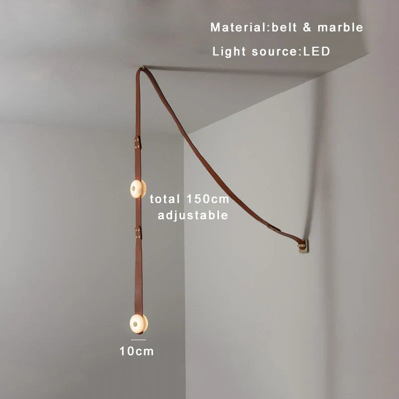 Leather Marble Dimmable Pendant