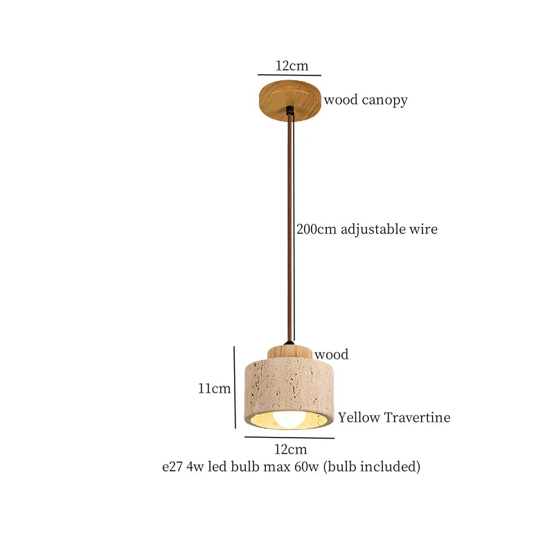 Travertine Wabi Sabi Lamp