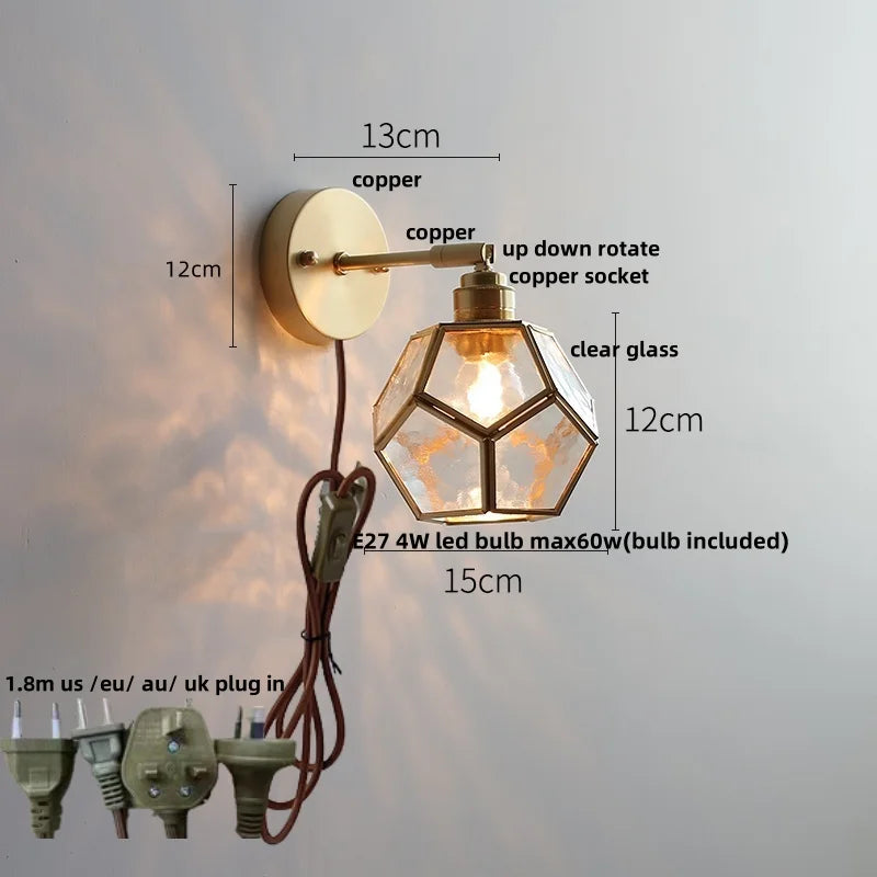 Clear Glass Bedside Lamp
