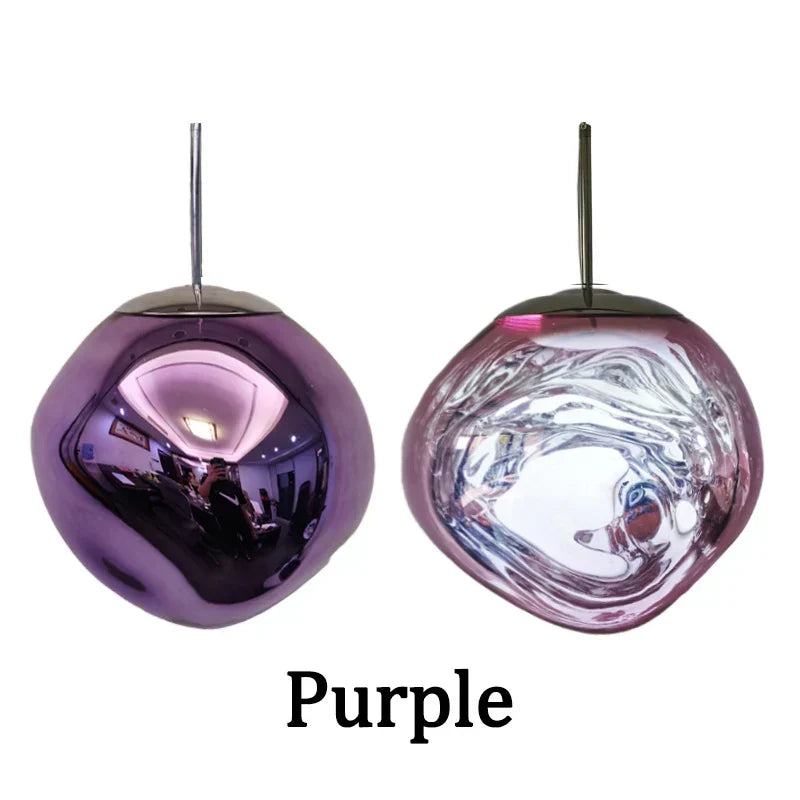 Gold Glass Lava Pendant Light