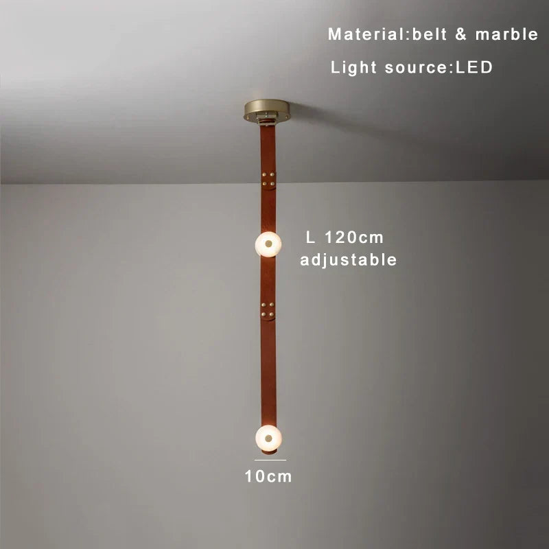 Leather Marble Dimmable Pendant
