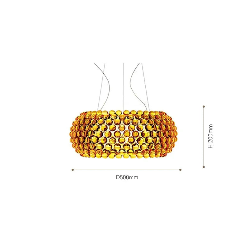 Gold Acrylic Pendant Light
