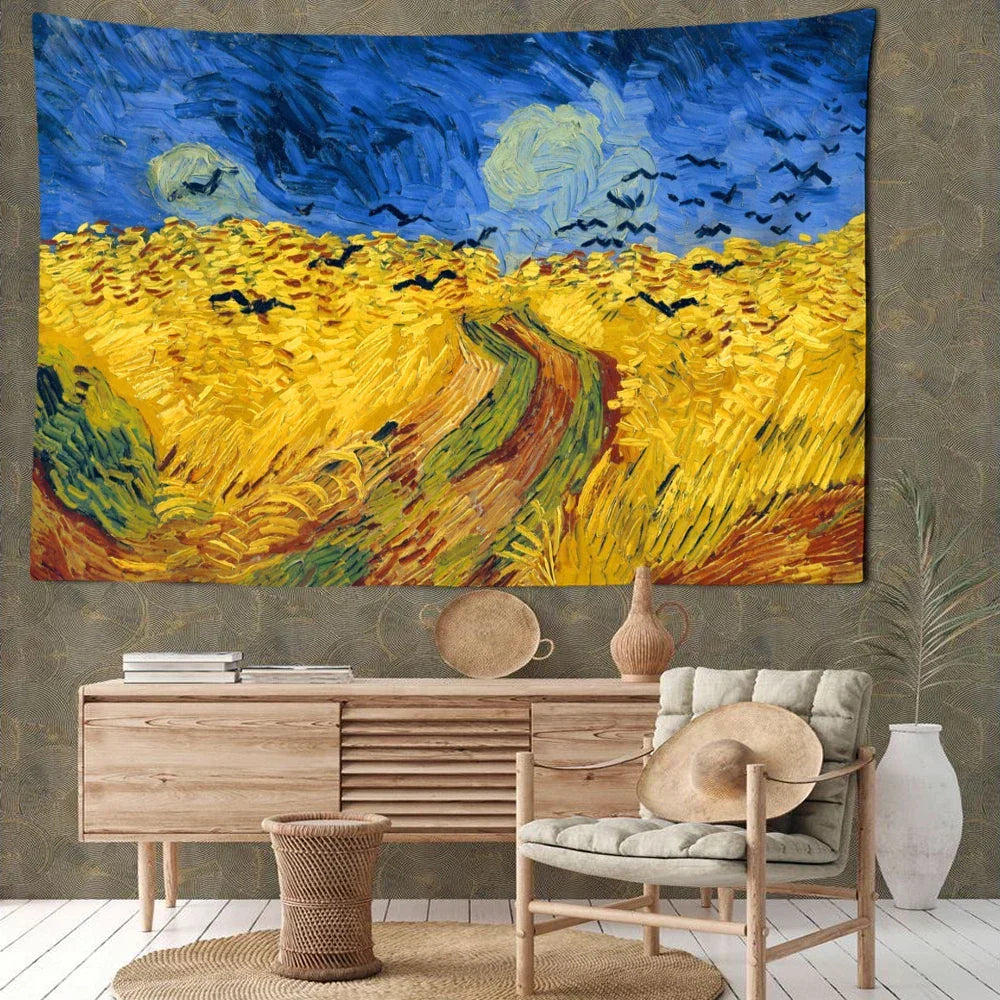 Gold Field Tapestry Art