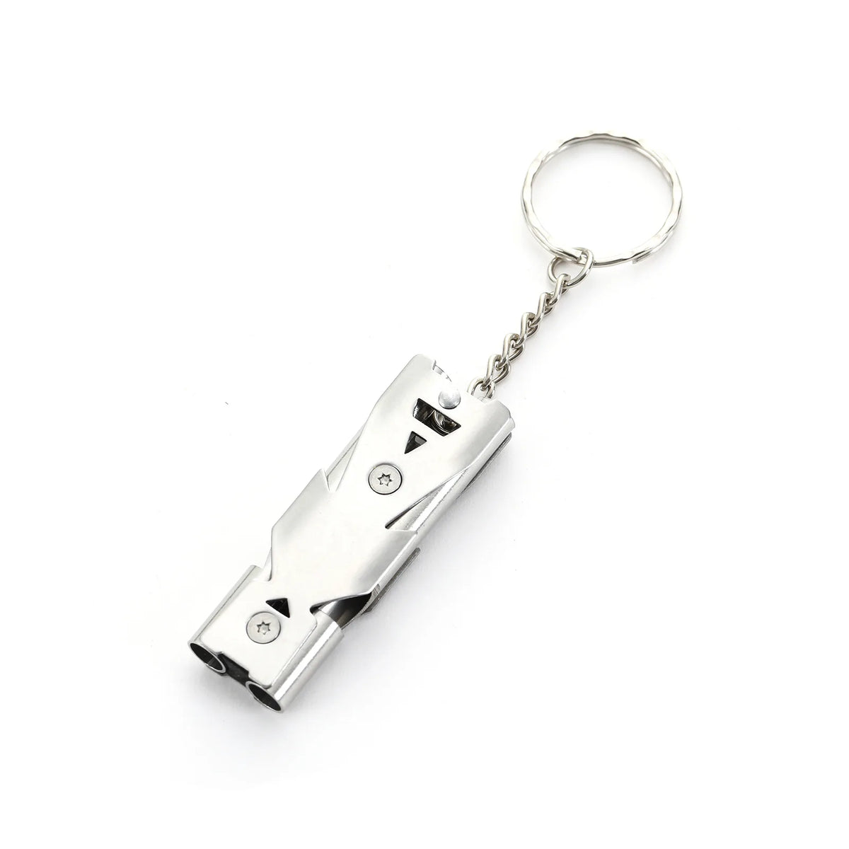 1Pcs Double Pipe Whistle Pendant Keychain High Decibel Portable Outdoor Survival Emergency Camping Tool Multifunction Whistle