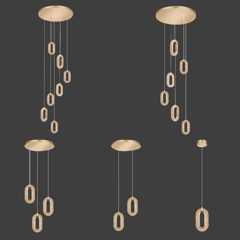 Gold Alloy Acrylic Chandelier